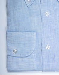 Patrick Hellmann Collection 100% Linen Light Blue Shirt thumbnail 5
